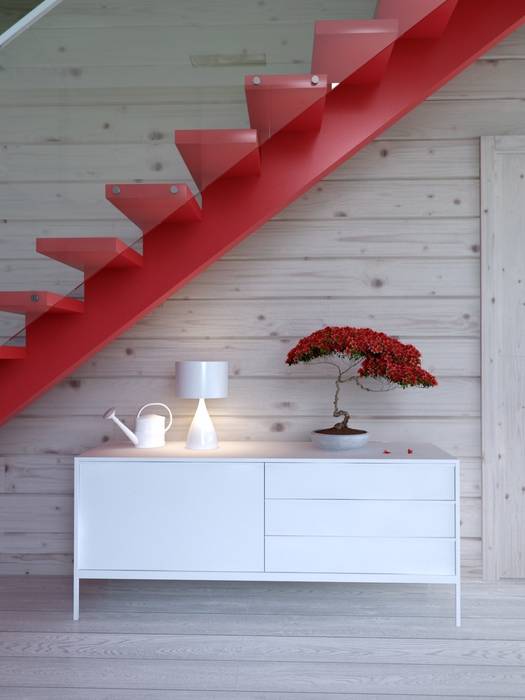Интерьер дома AUS, INT2architecture INT2architecture Pasillos, vestíbulos y escaleras de estilo minimalista