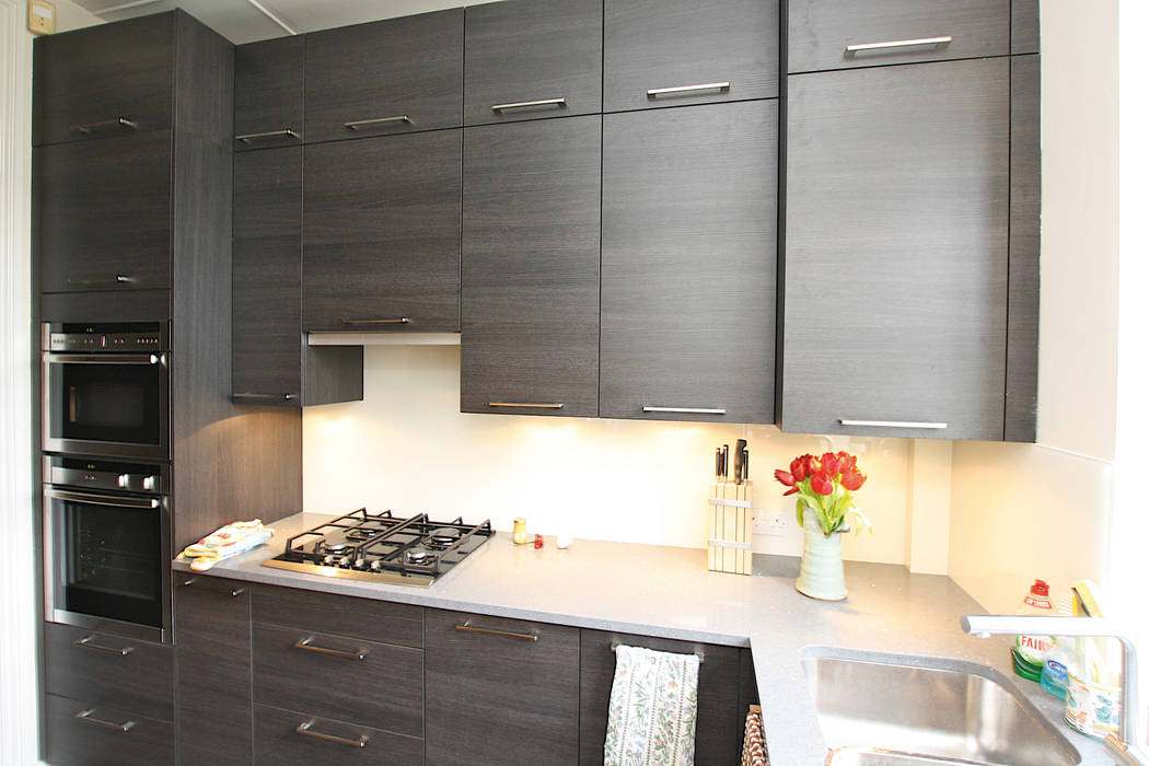 ​Small dark wood kitchen design LWK London Kitchens Modern kitchen