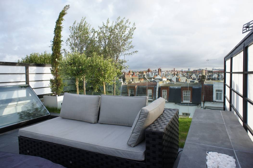 Fulham Roof Terrace, Organic Roofs Organic Roofs minimalist style balcony, porch & terrace