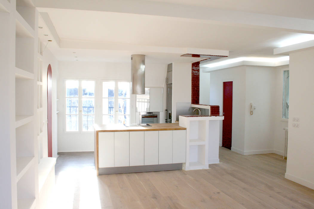 Appartement Paris 18e, Ateliers Safouane Ateliers Safouane Кухня в стиле модерн