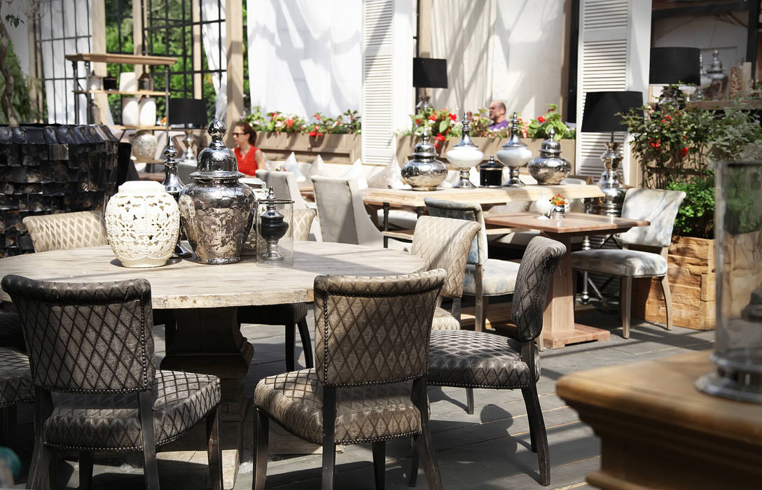 Летняя веранда кафе "Модус" 2014 г., NIdesign NIdesign Balcone, Veranda & Terrazza in stile industriale