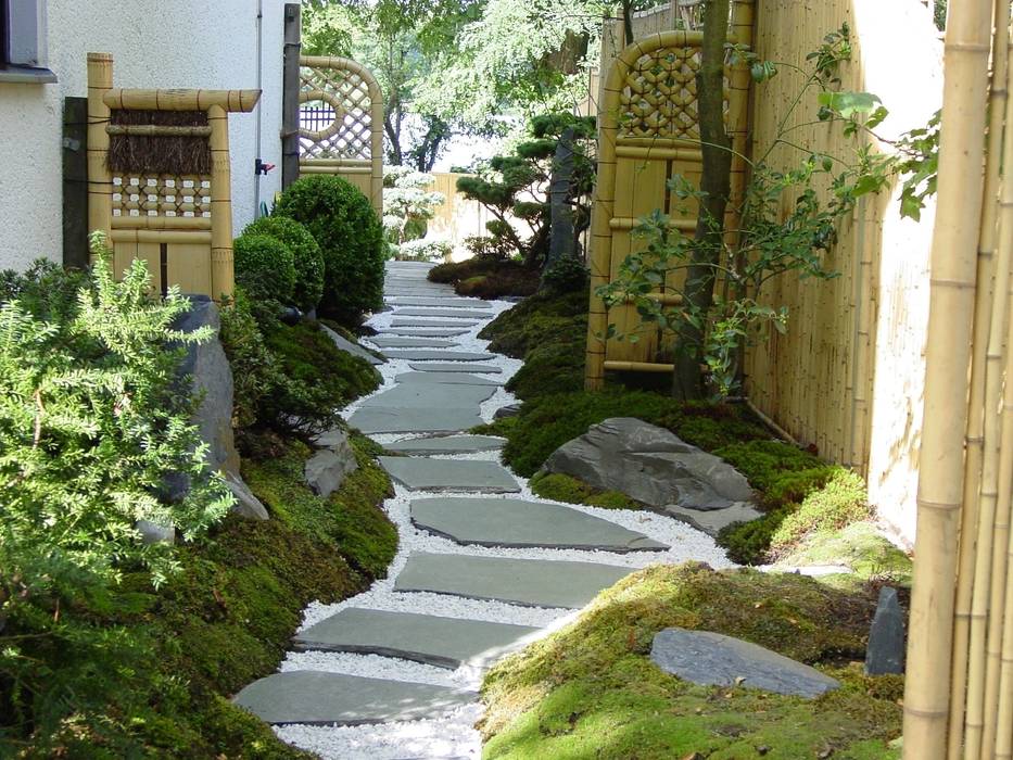 Gartengestaltung unter anwendung der japanischen gartenkunst