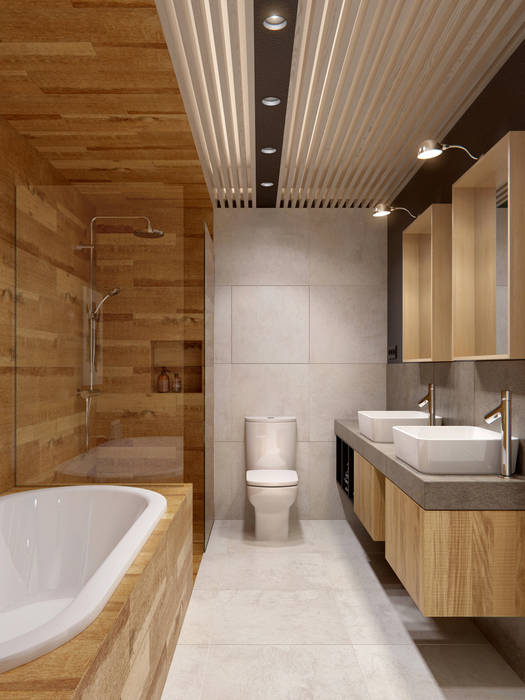 Интерьер OOD, INT2architecture INT2architecture Ванная комната в стиле минимализм