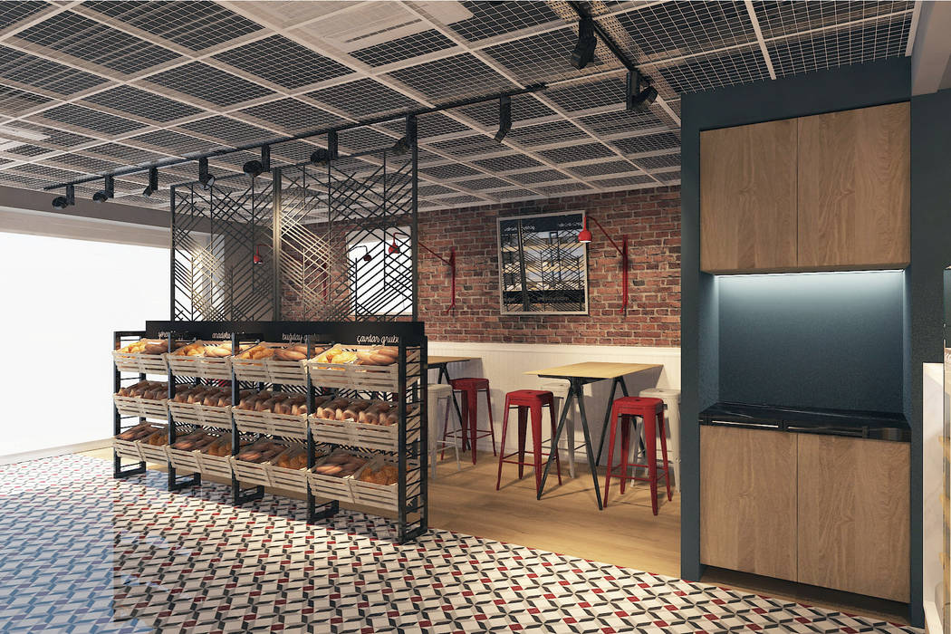 Bakery Consept Project monoblok tasarım & içmimarlık Ticari alanlar Dükkânlar
