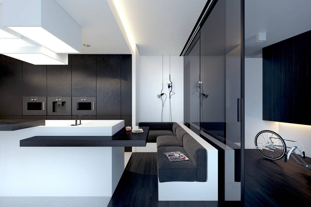 BB APARTAMENT, KUOO ARCHITECTS KUOO ARCHITECTS Dapur Minimalis