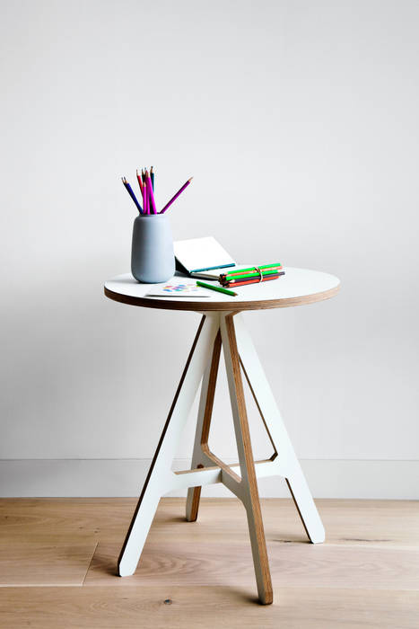 byALEX - 'A' Side Table in White Edited Modern living room Side tables & trays