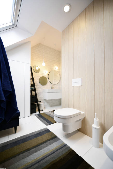 Remont łazienki małym kosztem, ANIEA ANIEA Scandinavian style bathroom