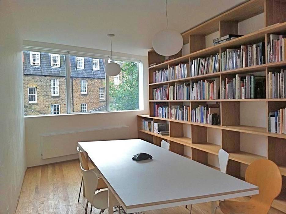 Library Room Caseyfierro Architects Modern style study/office Cupboards & shelving