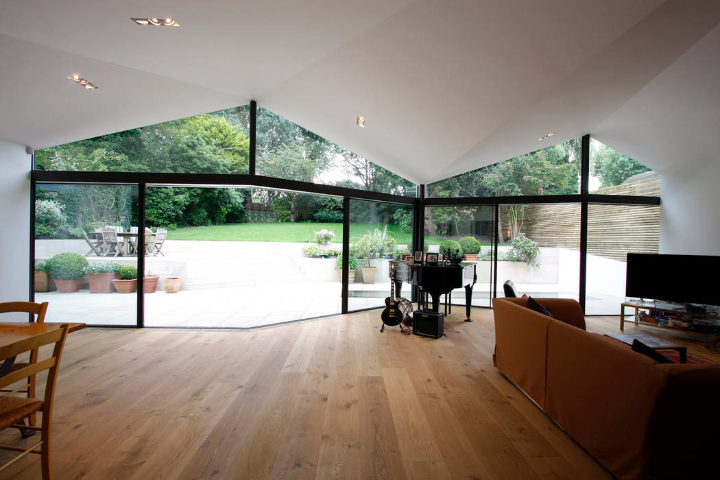 North London House Extension, Caseyfierro Architects Caseyfierro Architects Modern Living Room