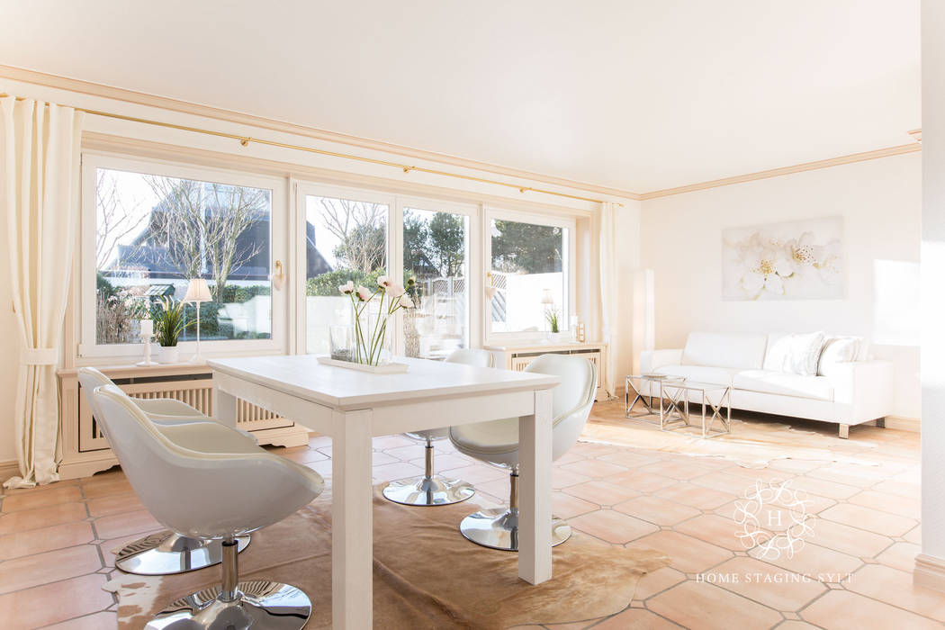 Home Staging Doppelhaus in Westerland/Sylt, Home Staging Sylt GmbH Home Staging Sylt GmbH Їдальня