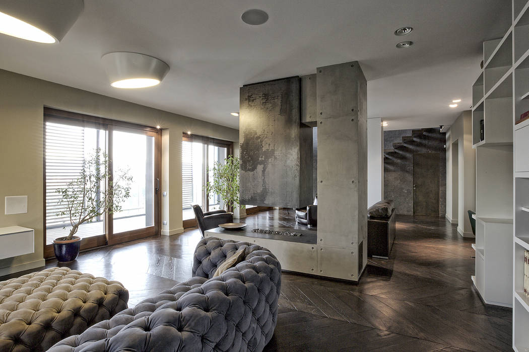 MG2 Architetture – Interior with terrace mg2 architetture Soggiorno moderno