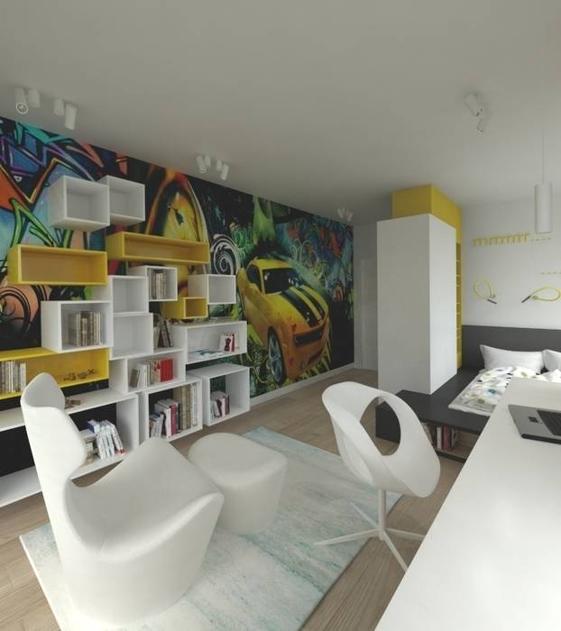 Apartament 100m2 Warszawa, The Vibe The Vibe Minimalistyczny pokój dziecięcy