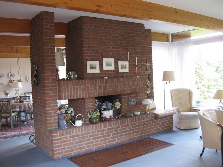 Brick panels indoor, Livingroom house in Essex Fourways ML - The Brick Panels Modern living room Accessories & decoration