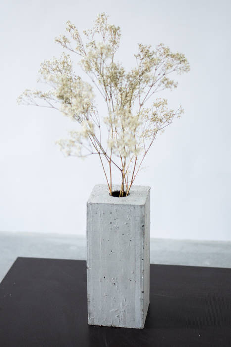 Beton Vase, Accidental Concrete Accidental Concrete غرفة المعيشة Accessories & decoration