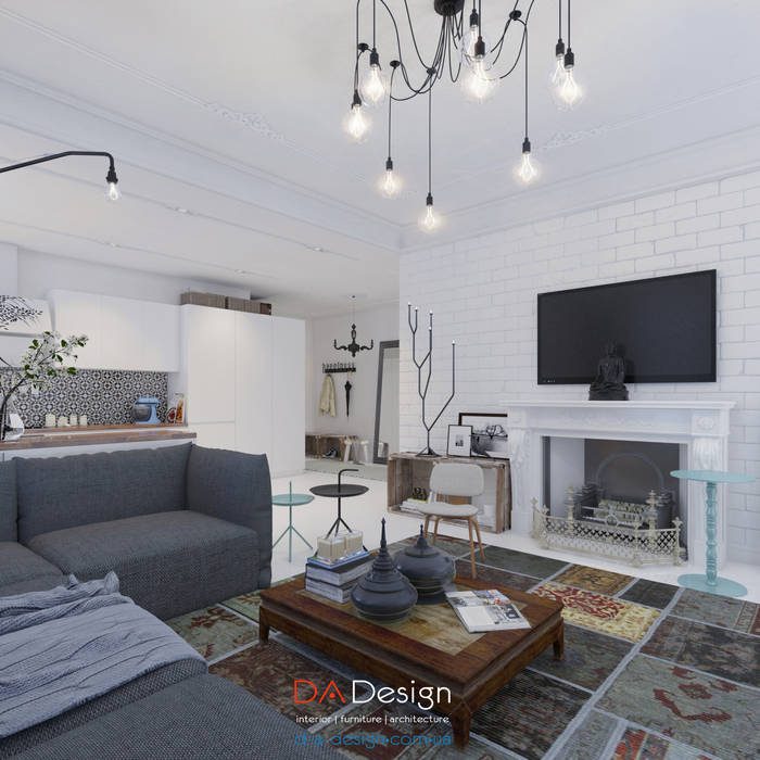 Scandinavian Apartment, DA-Design DA-Design Гостиная в скандинавском стиле