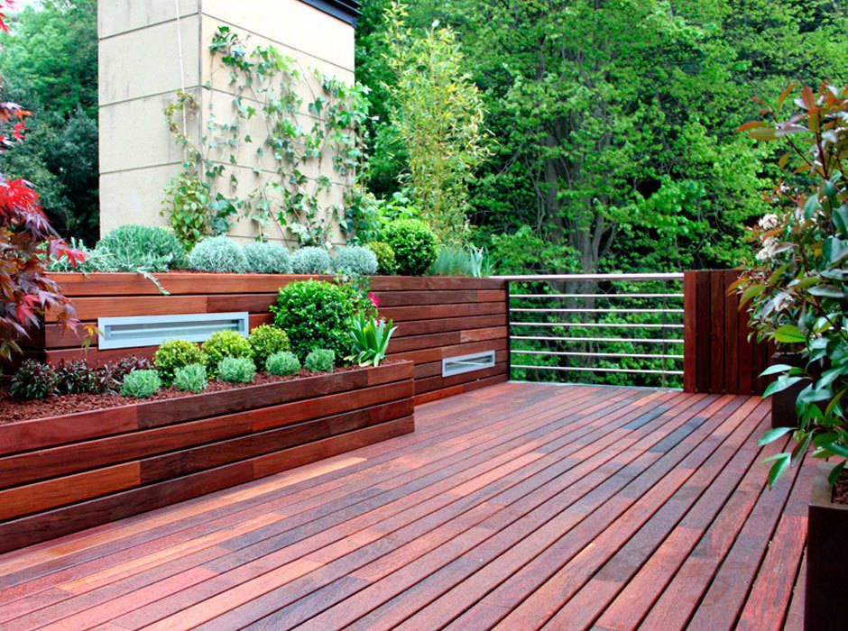 Terraza en Donosti, La Habitación Verde La Habitación Verde Hiên, sân thượng phong cách tối giản