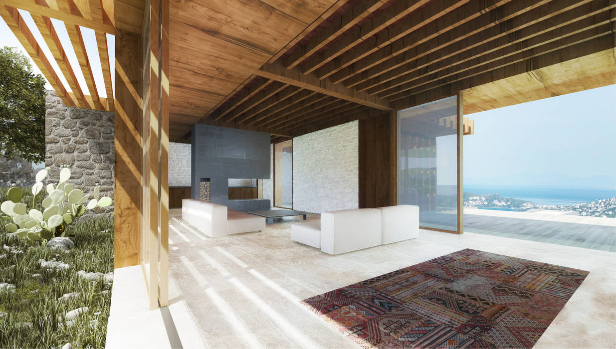 New Sandima Houses Living Room Atelye 70 Planners & Architects Akdeniz Oturma Odası