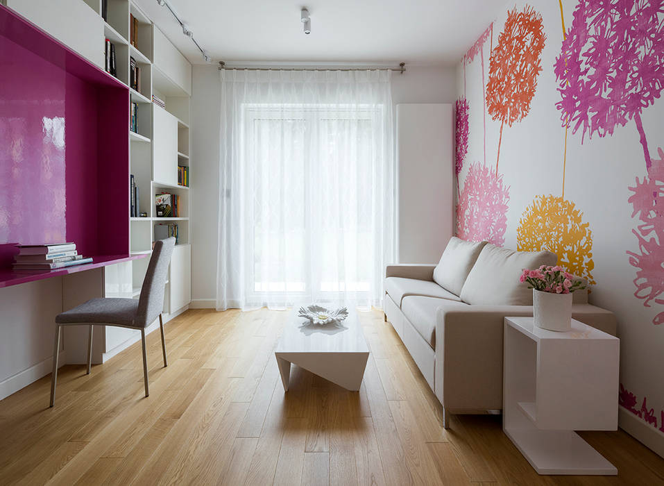 Kolorowy minimalizm, Pracownia Projektowa Poco Design Pracownia Projektowa Poco Design Studio minimalista