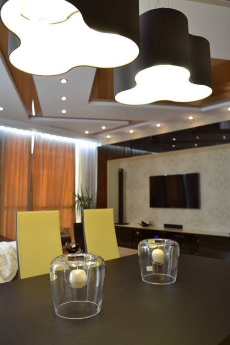 soft loft, pashchak design pashchak design Ruang Keluarga Gaya Industrial TV stands & cabinets