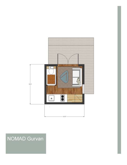 1 Bedroom -1 Bathroom Nomad homify