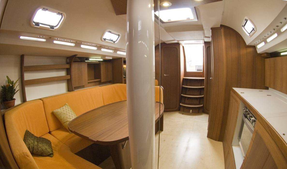 Progetto di Dinette, Zona Carteggio e cucina per barca a vela 43" , l'attuale Moro Di Venezia XXVII , Roberta Rose Roberta Rose Yachts & jets