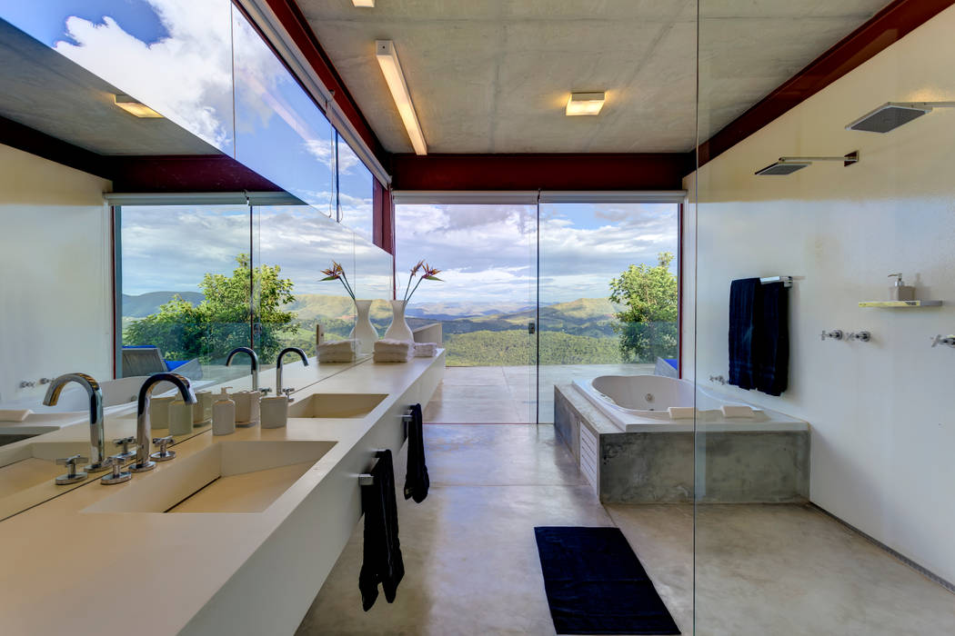 Casa das Gerais, Denise Macedo Arquitetos Associados Denise Macedo Arquitetos Associados Minimalist style bathroom