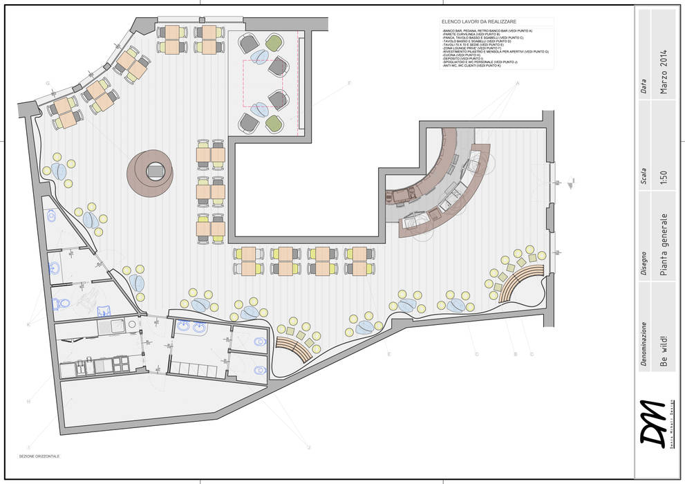 Disegni Esecutivi Bar Club In Stile Tropicale Di Denis Gabriel Mihali Tropicale Homify