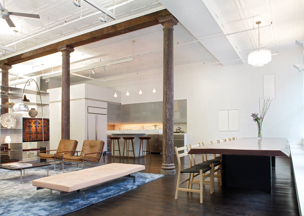 Greene Street Loft, Slade Architecture Slade Architecture Industriale Ankleidezimmer