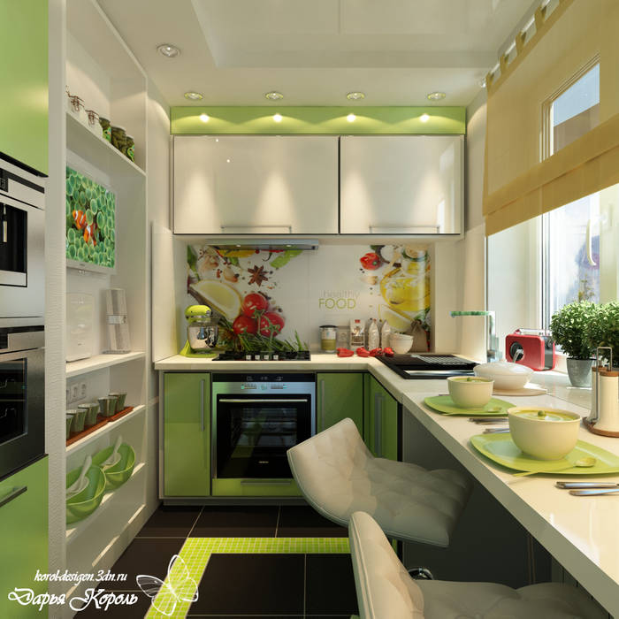 Kitchen for students Sister 2, Your royal design Your royal design Кухня в стиле минимализм