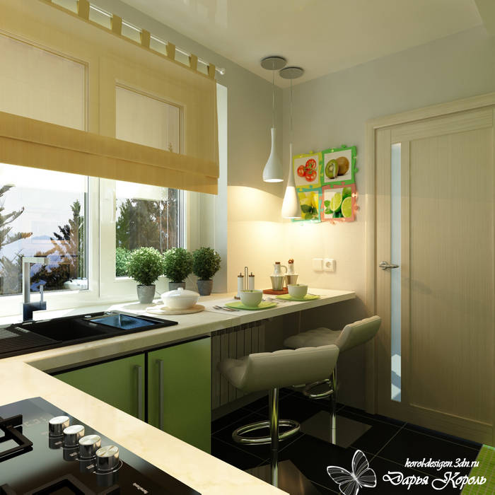 Kitchen for students Sister 2, Your royal design Your royal design Кухня в стиле минимализм