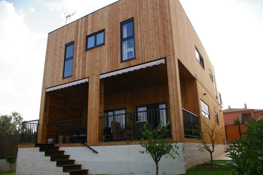 Casa de madera Natura Rosso 165 dúplex Casas Natura Casas de estilo moderno