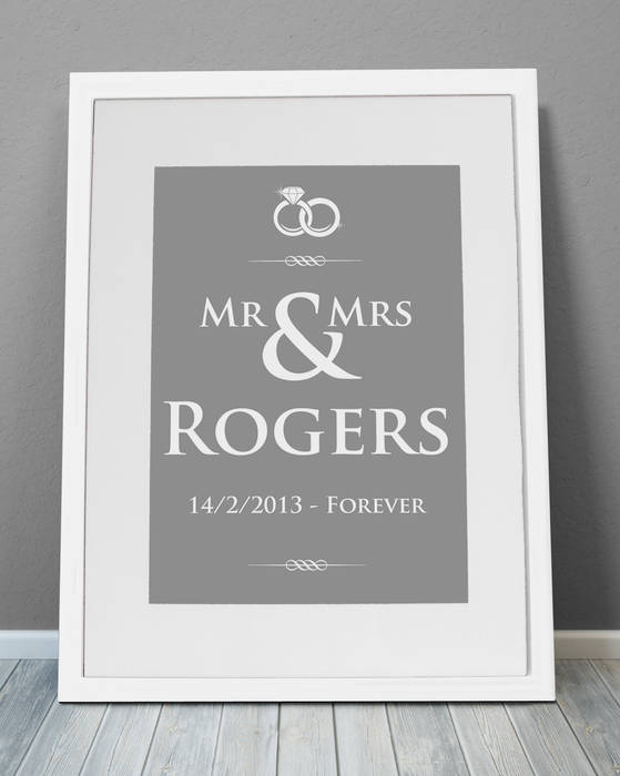 Personalised Print - Wedding Rings MAYKI Інші кімнати Картини та картини