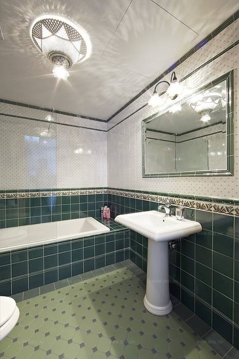 Зеленый санузел ODEL Ванная в классическом стиле ванная комната