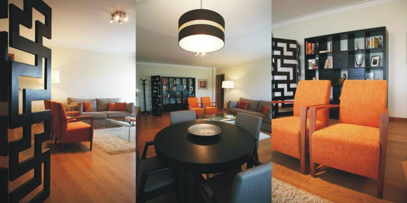 Apartamento c/ 2 quartos - Cacém, Sintra, Traço Magenta - Design de Interiores Traço Magenta - Design de Interiores Modern Living Room