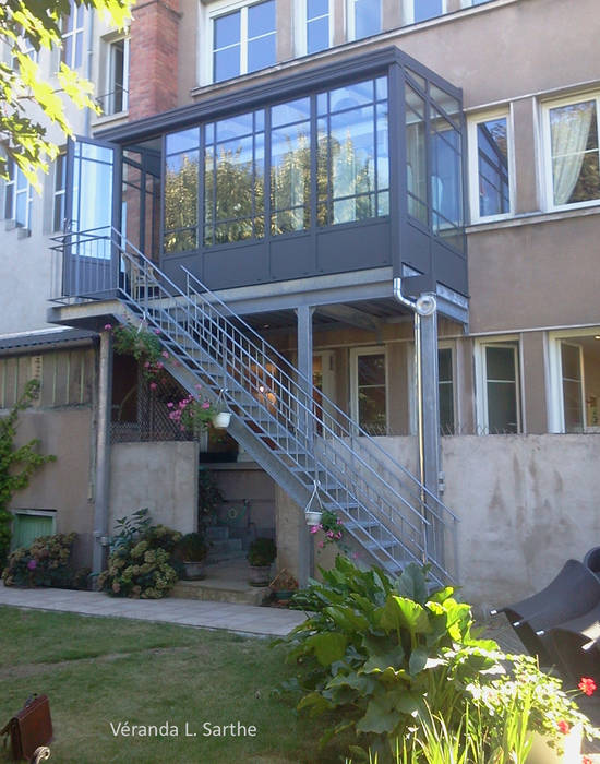 Extension L, Tréma Tréma Balcon, Veranda & Terrasse originaux