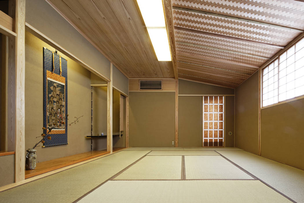 萬福寺客殿・庫裏, 矩須雅建築研究所 矩須雅建築研究所 Eclectic style walls & floors