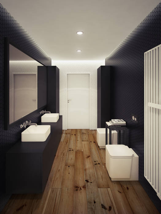 ofdesign Oskar Firek Loft Apartment łazienka OFD architects Minimalistyczna łazienka