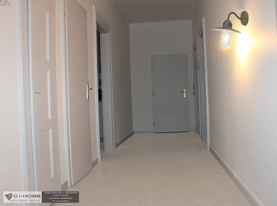 Appartement locatif T5 à STRASBOURG, Agence ADI-HOME Agence ADI-HOME モダンスタイルの 玄関&廊下&階段