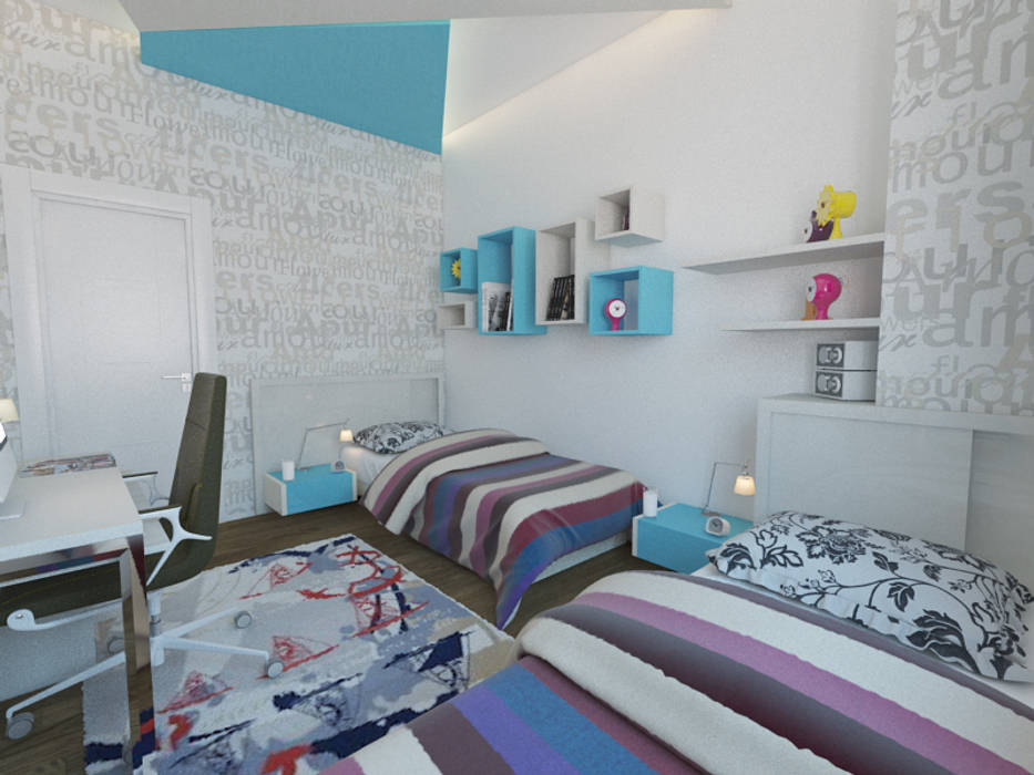 Konut Projesi, İNDEKSA Mimarlık İç Mimarlık İnşaat Taahüt Ltd.Şti. İNDEKSA Mimarlık İç Mimarlık İnşaat Taahüt Ltd.Şti. Modern style bedroom Wardrobes & closets