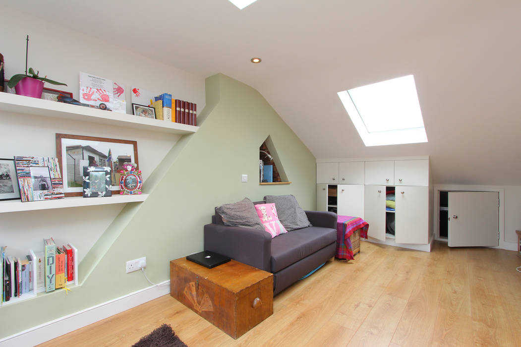 ​l-shaped dormer loft conversion clapham homify Modern study/office