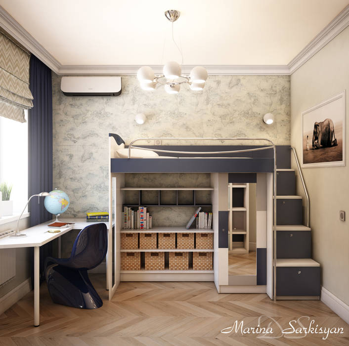 "Owl in the city", Marina Sarkisyan Marina Sarkisyan Eclectic style nursery/kids room