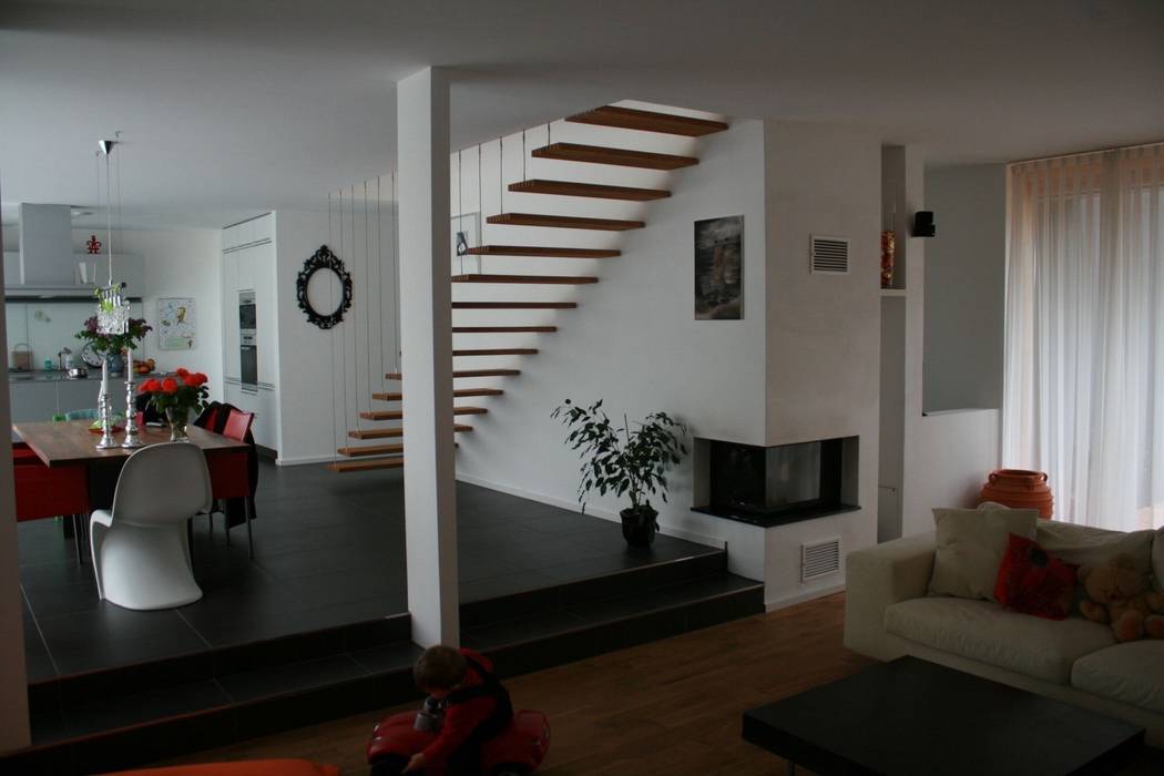 S.line wohnen bei Stuttgart, böser architektur böser architektur Modern living room