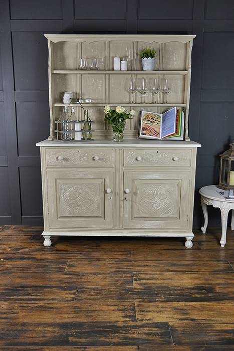 Shabby Chic Antique Oak Kitchen Dresser The Treasure Trove Shabby Chic & Vintage Furniture Dapur Gaya Country Storage