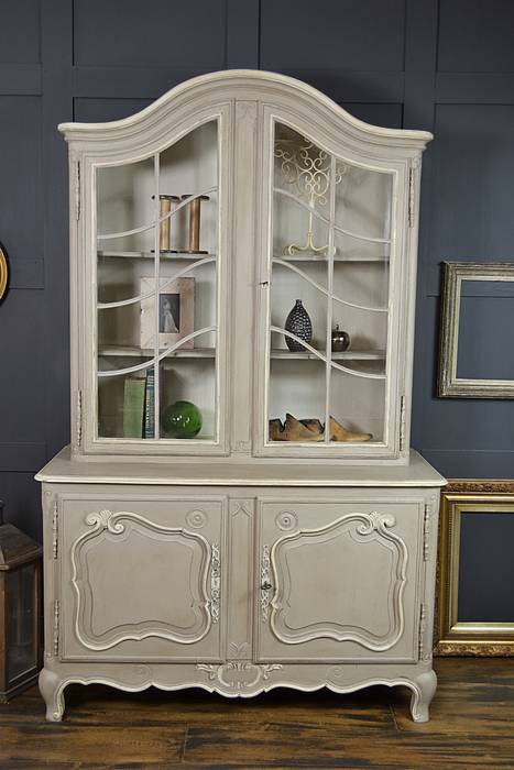 French Glass Display Cabinet with Cupboard , The Treasure Trove Shabby Chic & Vintage Furniture The Treasure Trove Shabby Chic & Vintage Furniture Classic style living room TV stands & cabinets