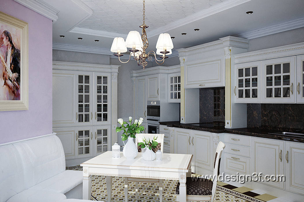 г. Москва, квартира 250 м2, студия Design3F студия Design3F Kitchen