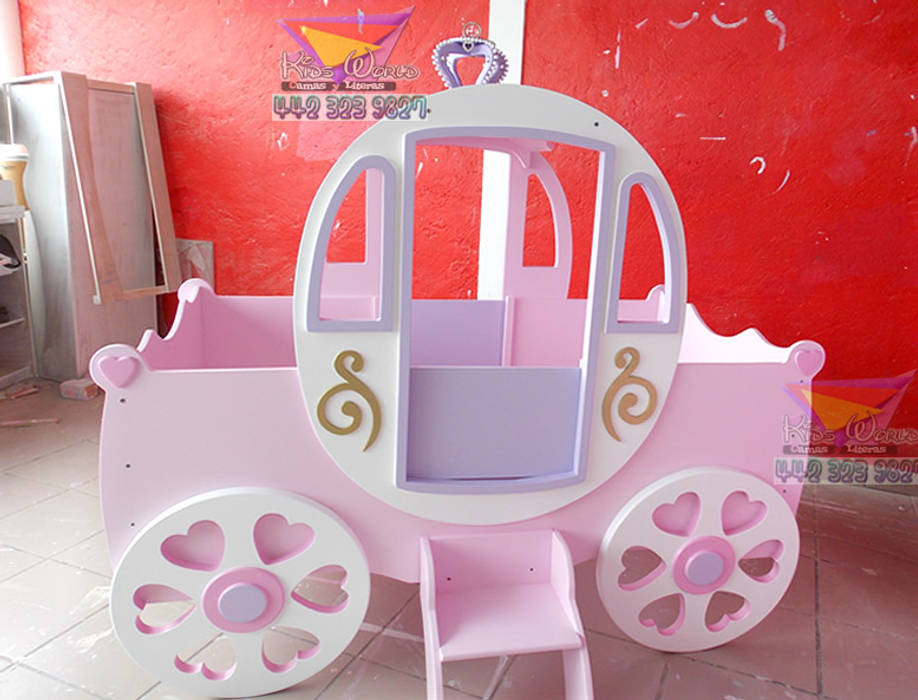 Bellisima carroza Kids World- Recamaras, literas y muebles para niños Dormitorios infantiles clásicos Camas y cunas