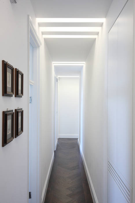 South Brompton Apartments, London, PAD ARCHITECTS PAD ARCHITECTS Minimalist corridor, hallway & stairs