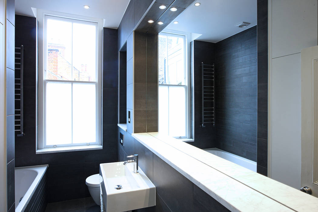 South Brompton Apartments, London, PAD ARCHITECTS PAD ARCHITECTS Minimalist bathroom