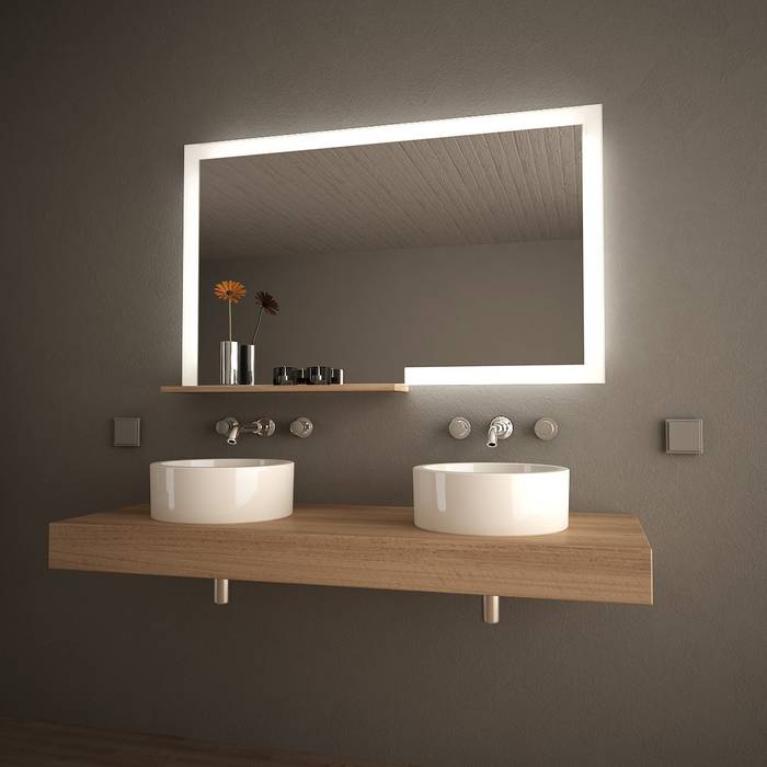 Spiegelmöbel mit Ablage Forma Lionidas Design GmbH Minimalistische Badezimmer Spiegel