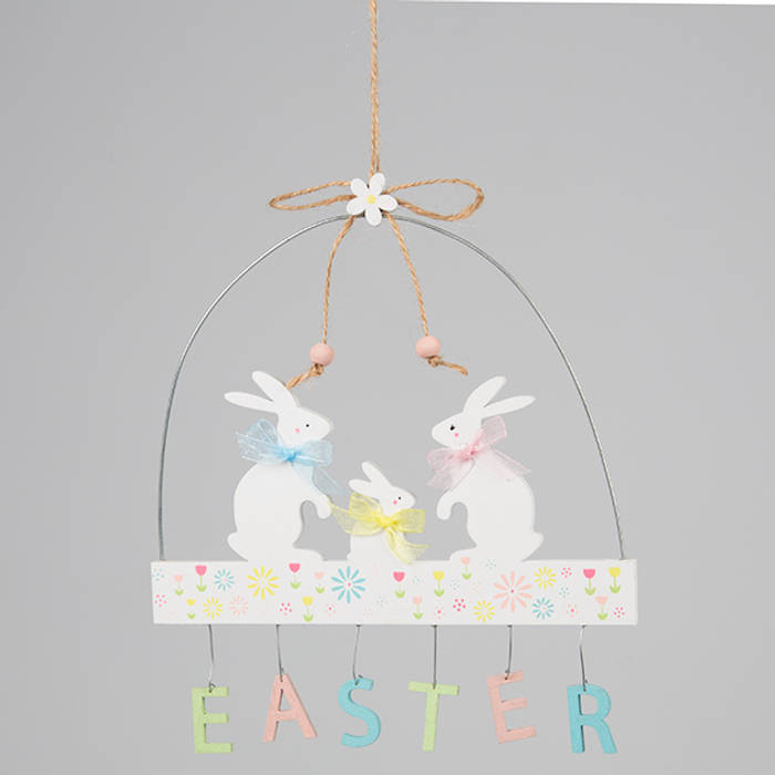 Easter Bunny Family Pastel Hanging Decoration Sass & Belle Salas de estar modernas Acessórios e Decoração
